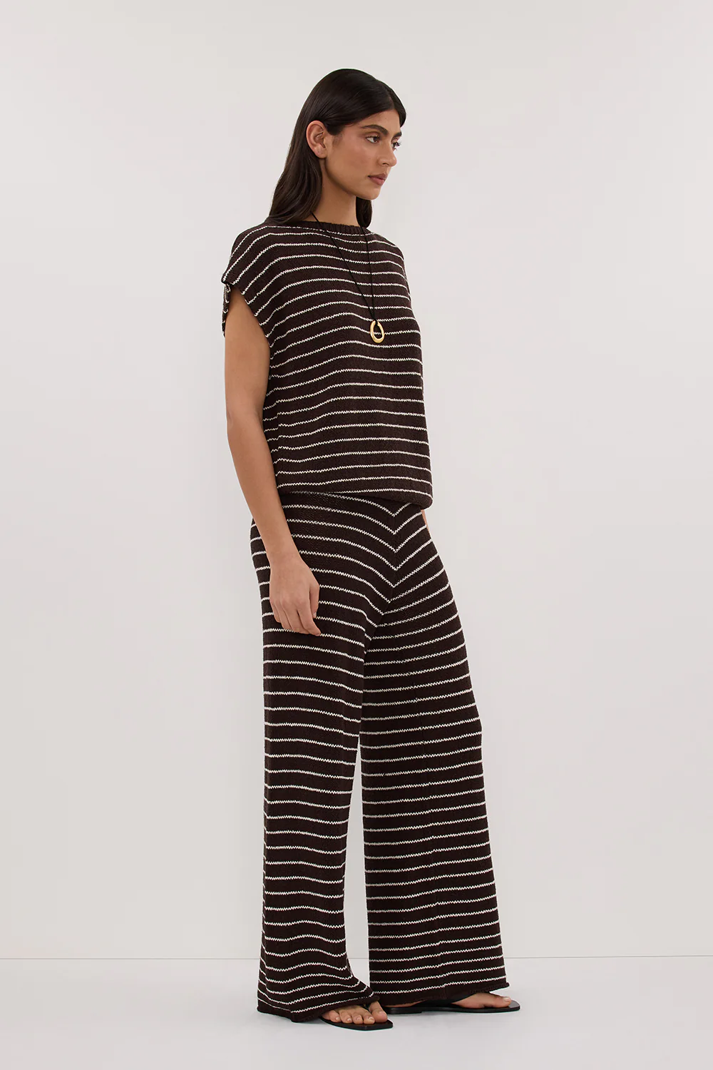 ASPEN CHOC STRIPE KNIT TOP - Gamepaces