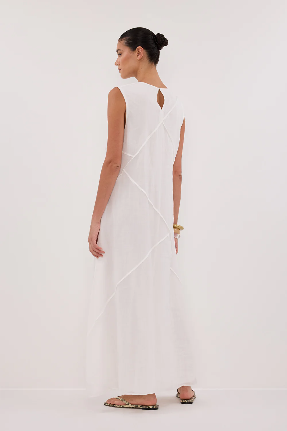 JONA WHITE RAMIE MIDI DRESS - Gamepaces
