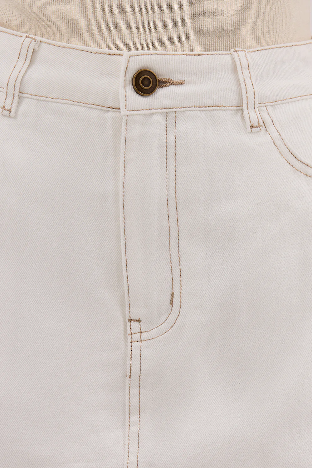 KERA WHITE DENIM A LINE SKORT - Gamepaces