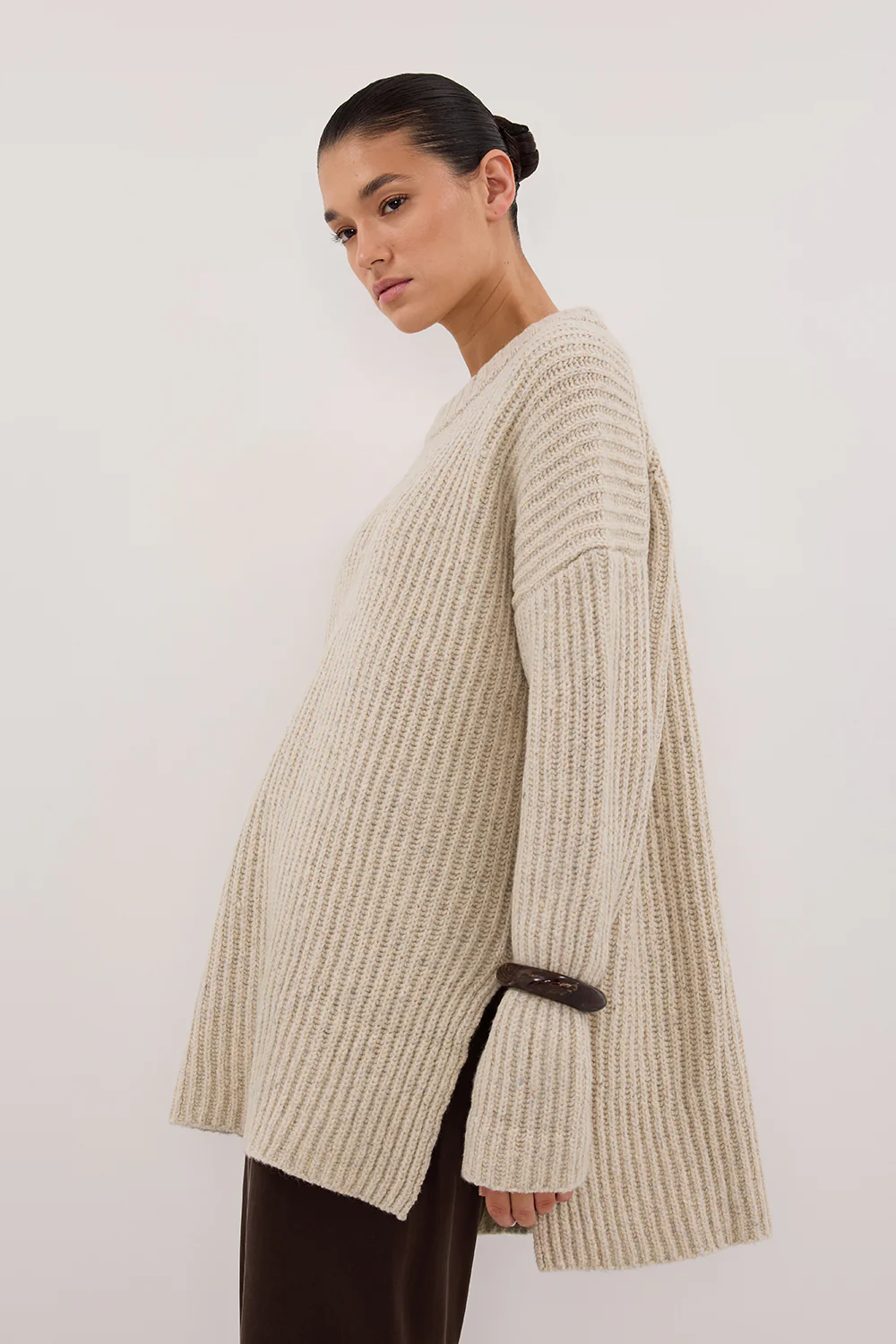 INDIA CREAM MARLE KNIT JUMPER - Gamepaces