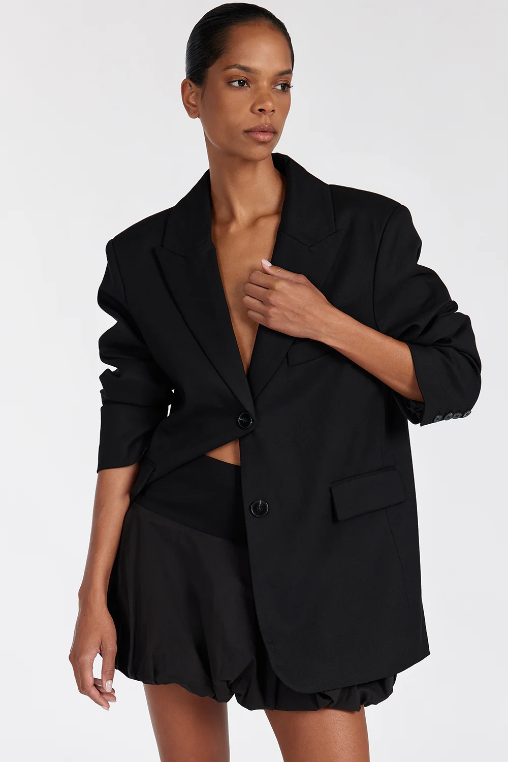 RUEBEN BLACK MINI SKIRT - Gamepaces