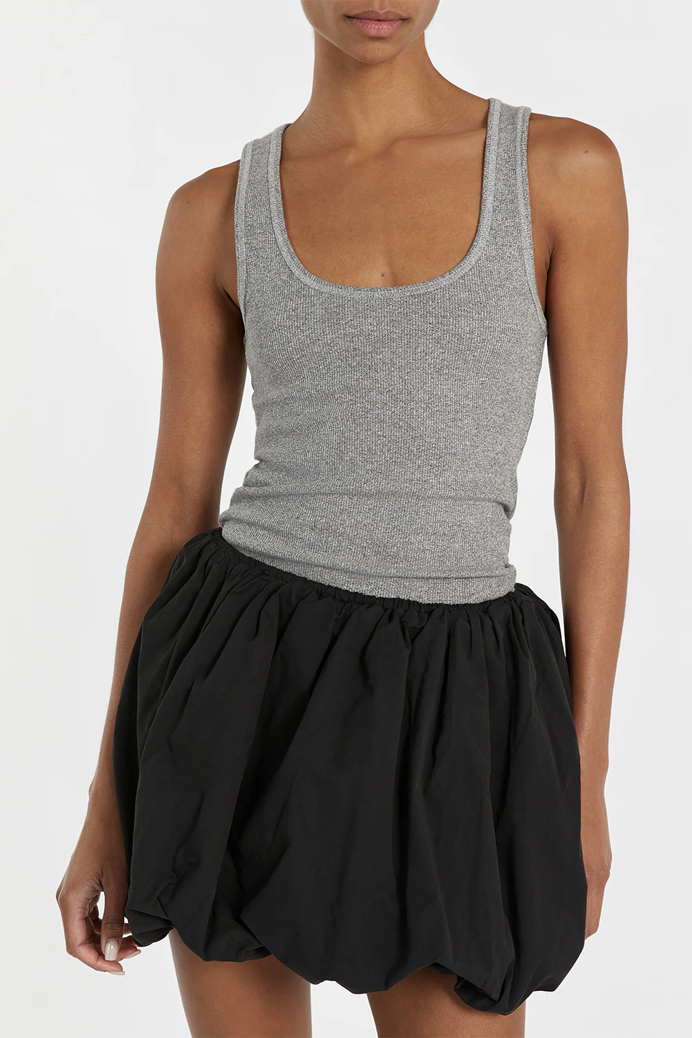 STEVIE BLACK BUBBLE MINI SKIRT - Gamepaces