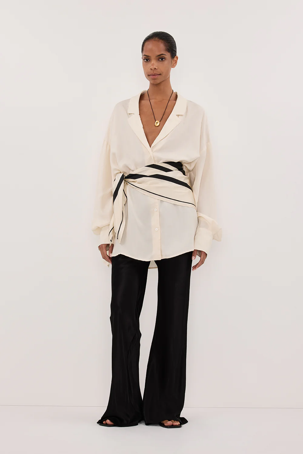 LUCILLE STRAW LONG SLEEVE CUPRO SHIRT - PRE ORDER - Gamepaces