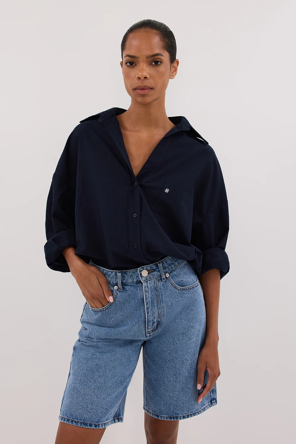 BAMBI BLUE BERMUDA DENIM SHORT - Gamepaces