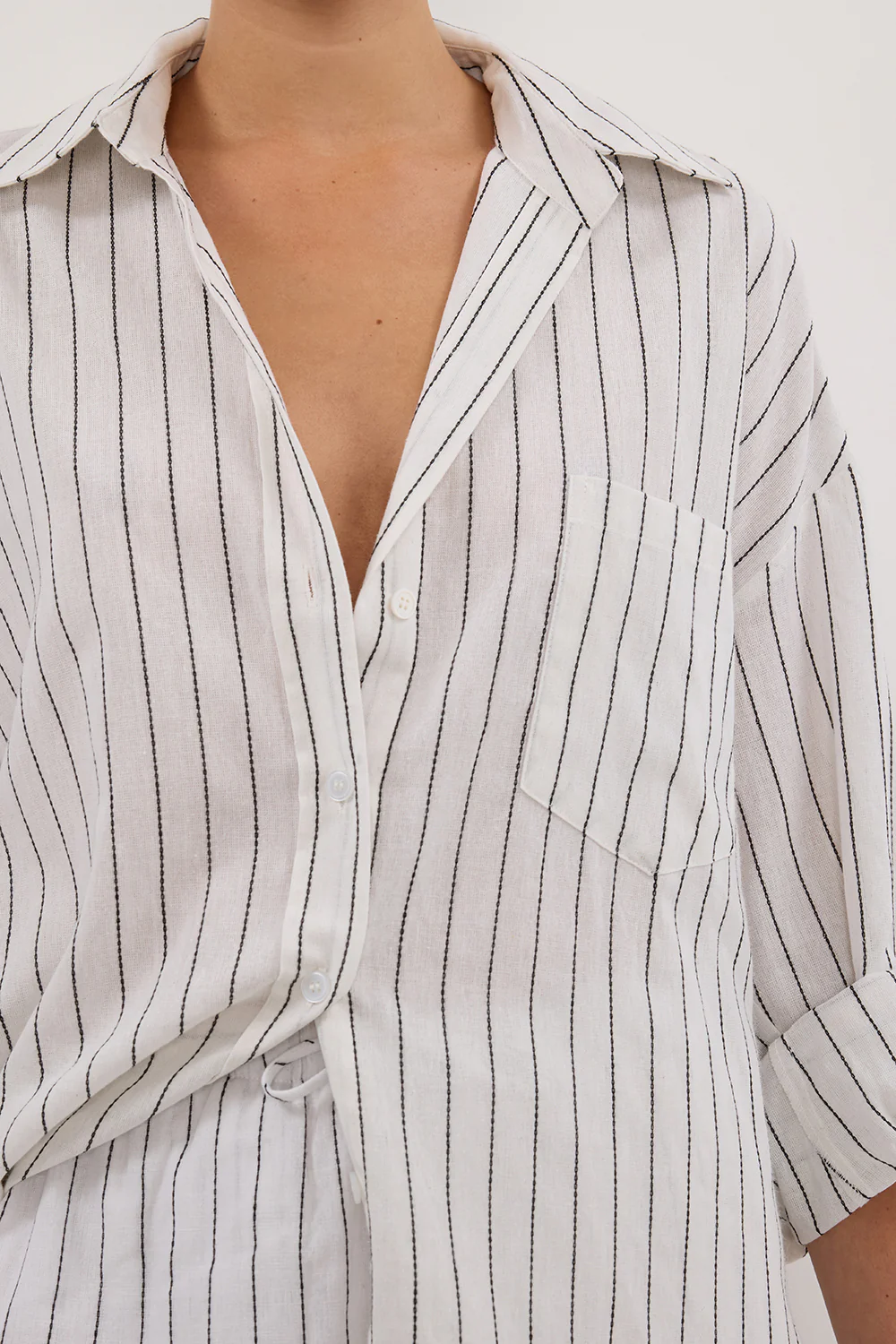 OLLIE WHITE STRIPE SHIRT - Gamepaces