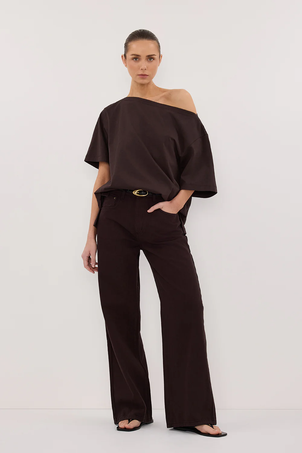 REAGAN 2.0 BURNT CHOC SLOUCHY JEAN - Gamepaces