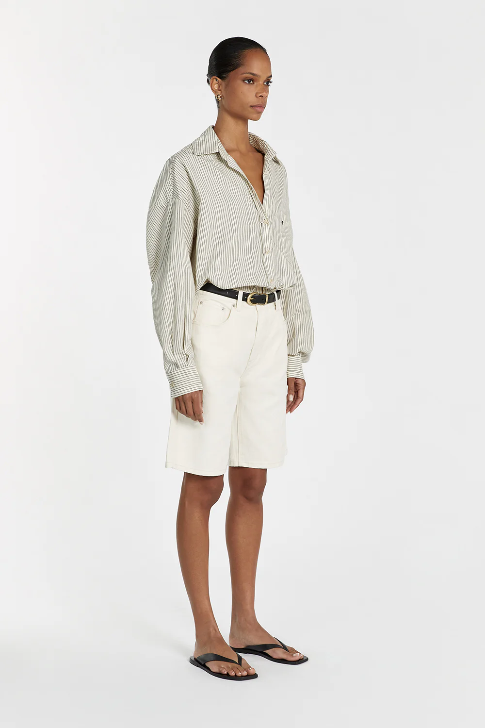 BAMBI CREAM BERMUDA DENIM SHORT - Gamepaces