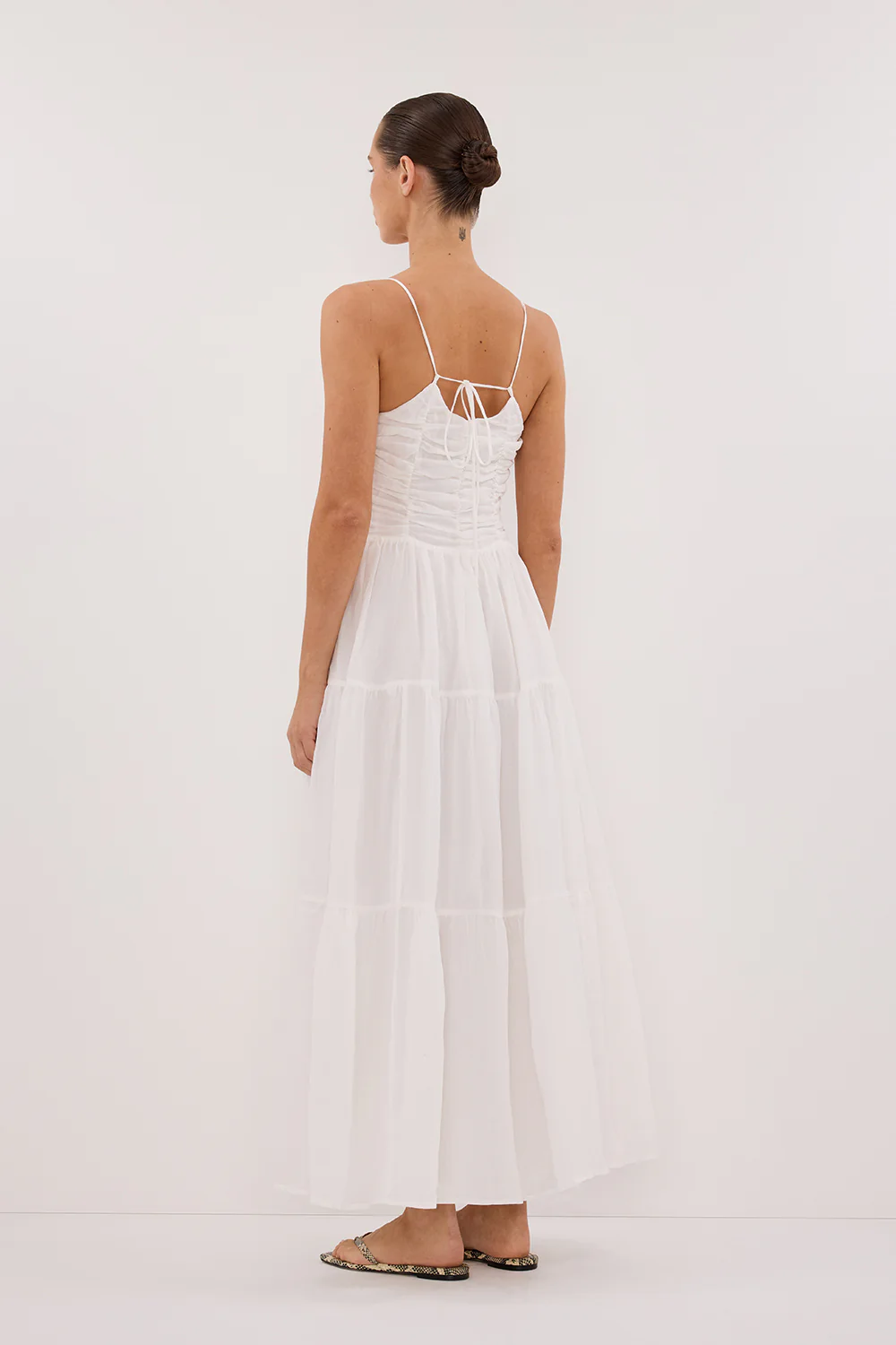 MARNIE WHITE RAMIE MIDI DRESS - Gamepaces