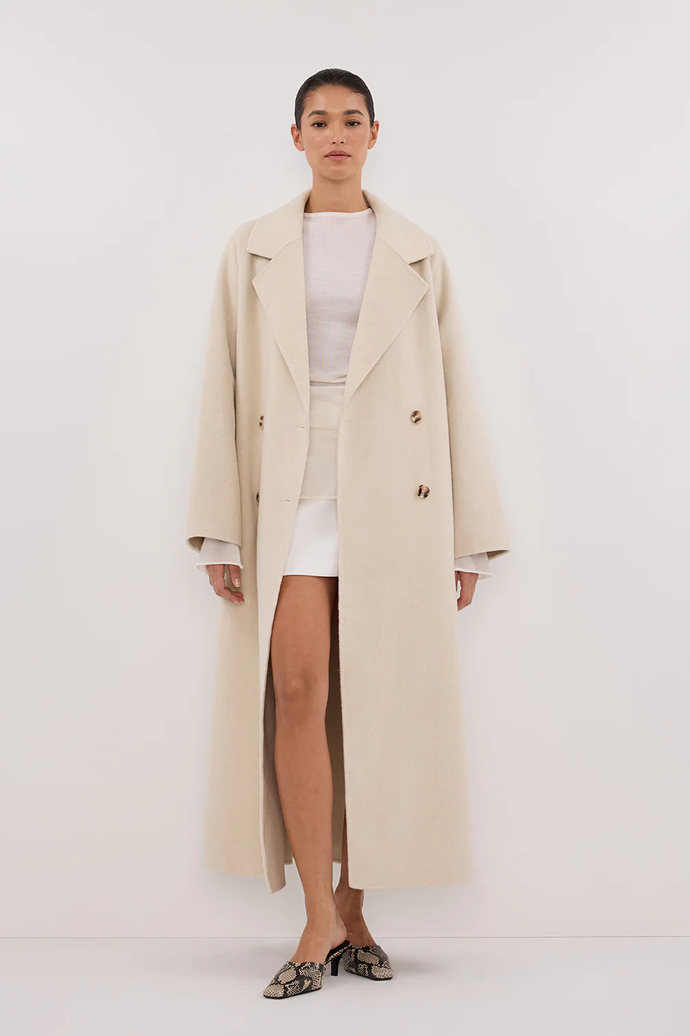 YORK BONE OVERSIZED WOOL COAT - Gamepaces