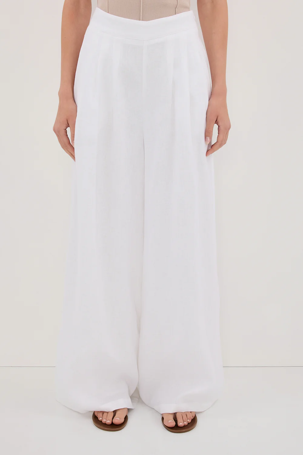 CODY WHITE WIDE LINEN PANT - Gamepaces