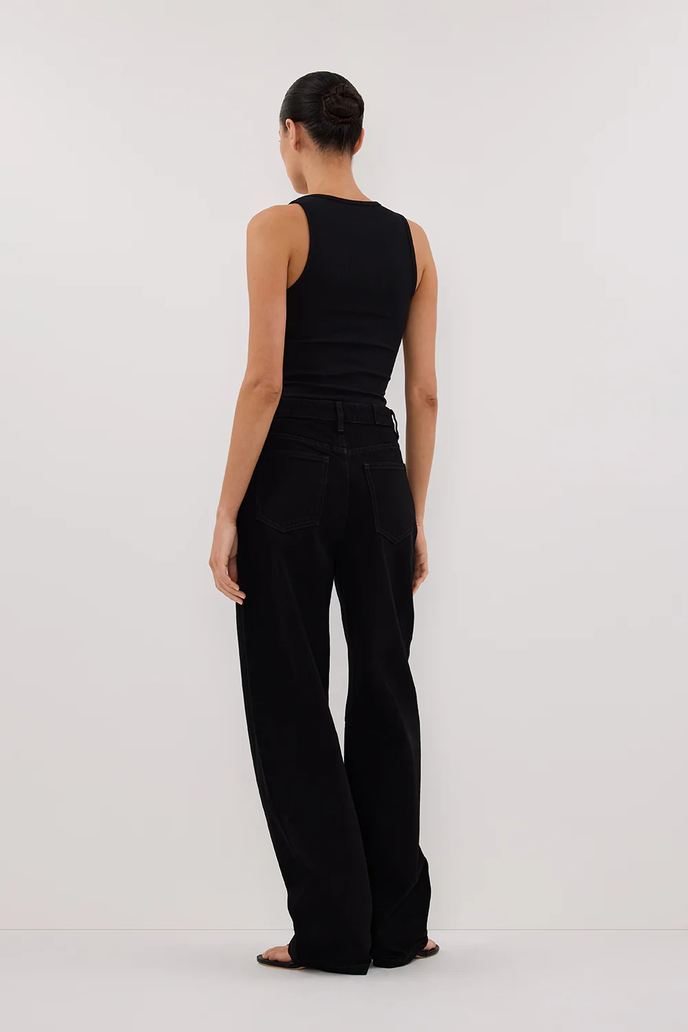 LIV BLACK DENIM BARREL LEG JEAN - Gamepaces