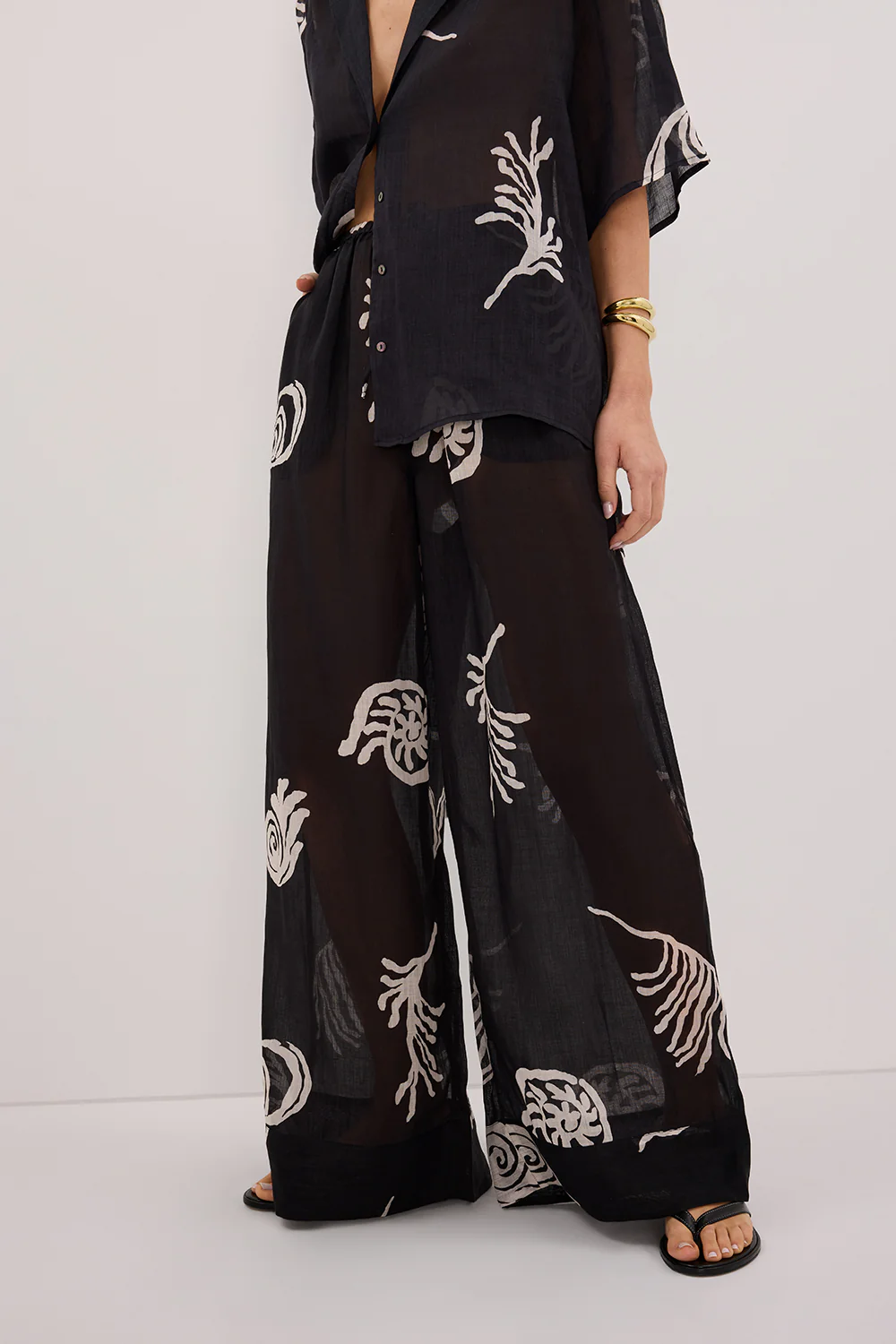 POSITANO BLACK RAMIE PANT - Gamepaces