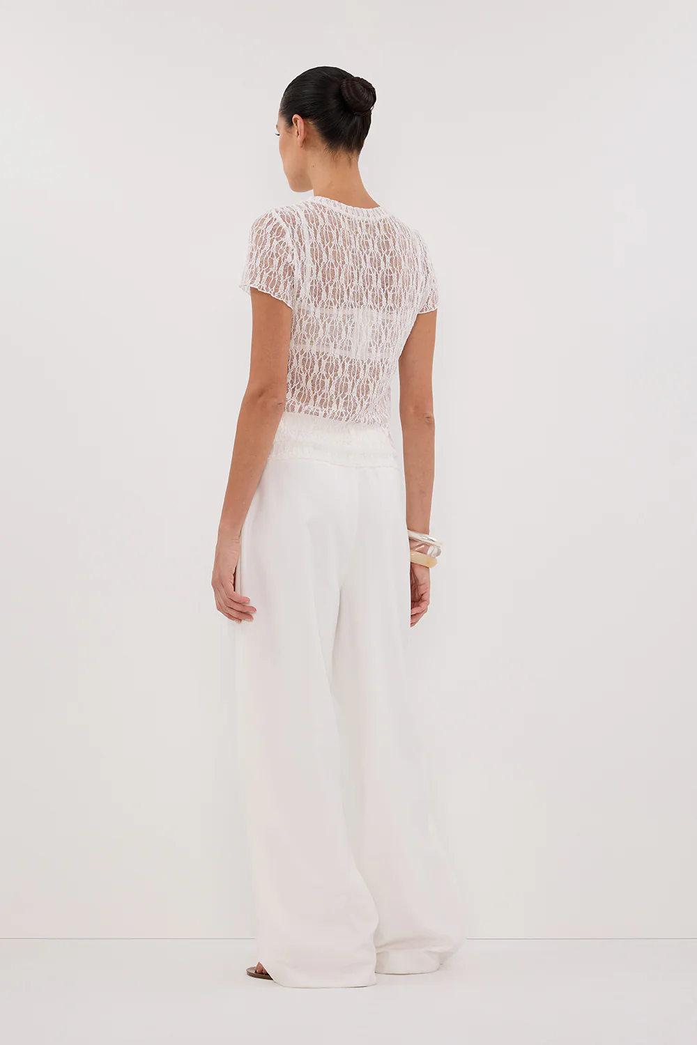LIZZIE WHITE LACE CAP SLEEVE TOP - Gamepaces