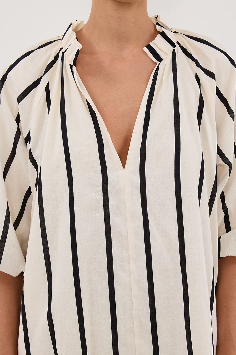 ELLIOT CREAM STRIPE SMOCK DRESS - Gamepaces