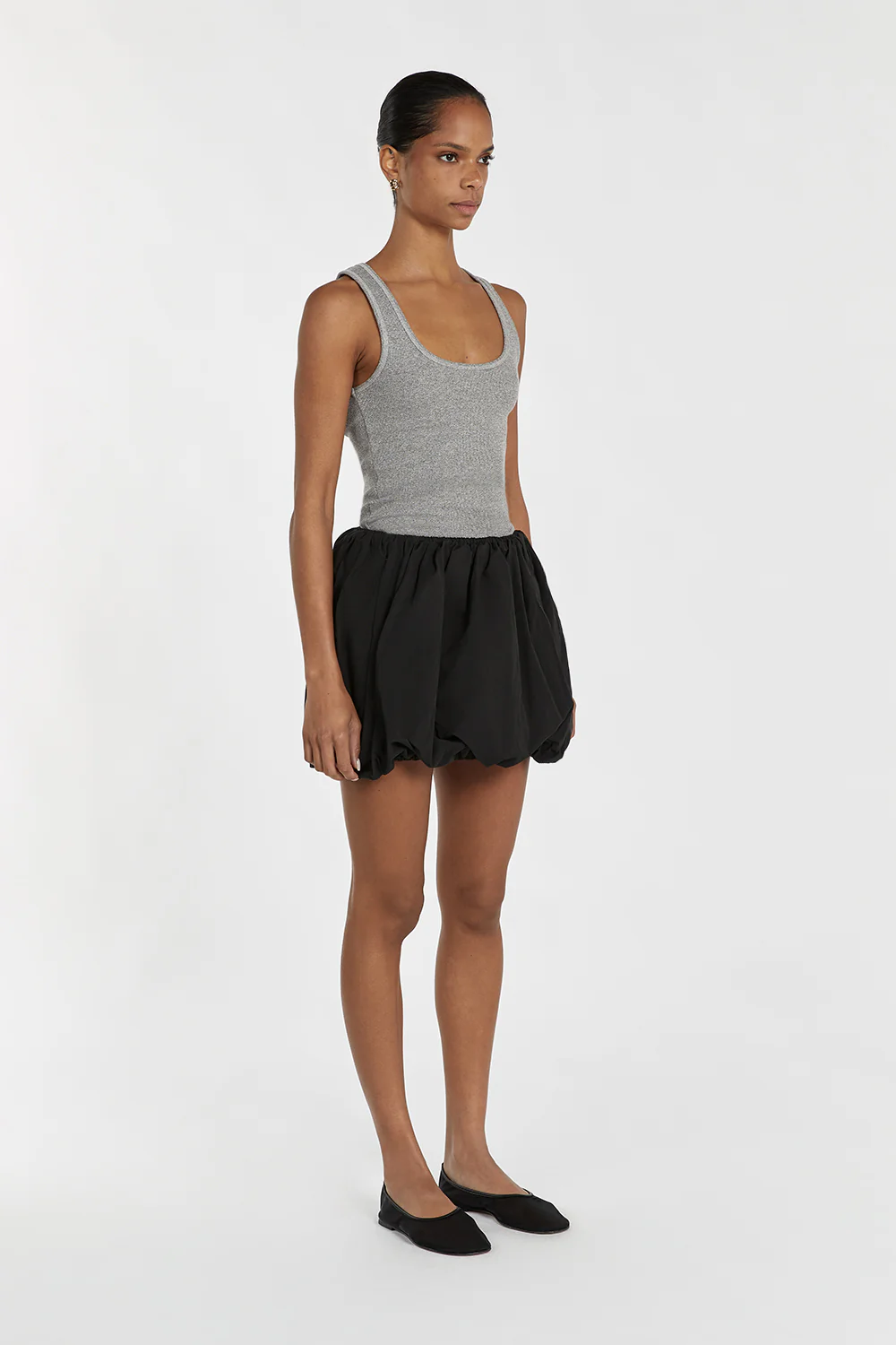 STEVIE BLACK BUBBLE MINI SKIRT - Gamepaces