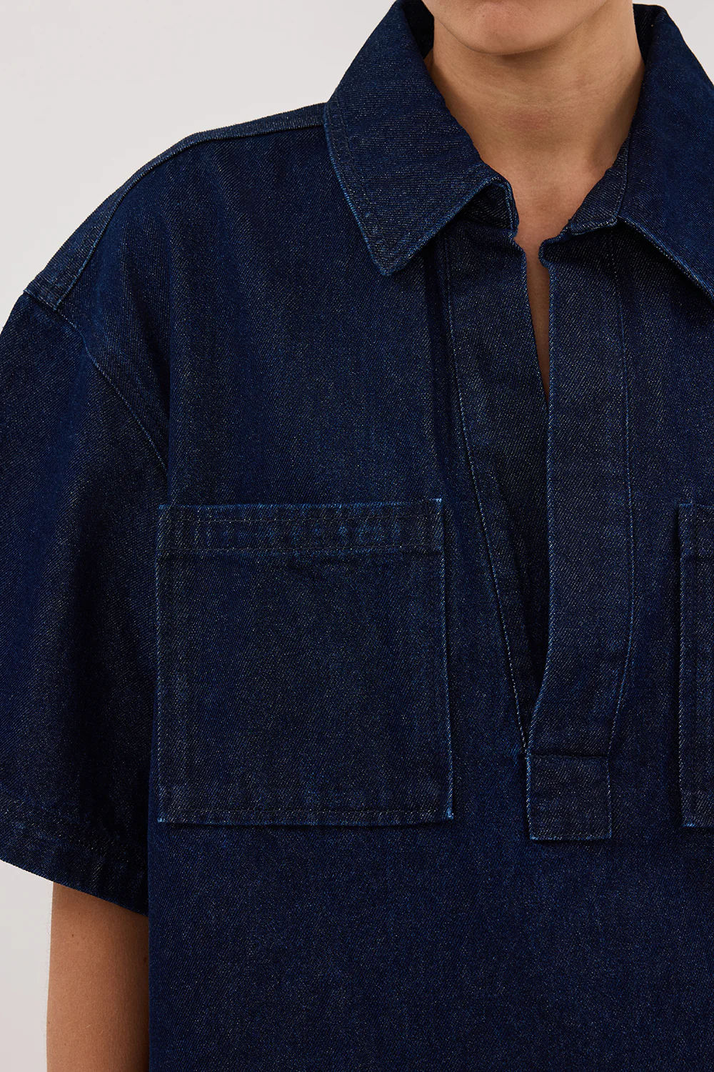 MASON INDIGO BOXY DENIM SHIRT - Gamepaces