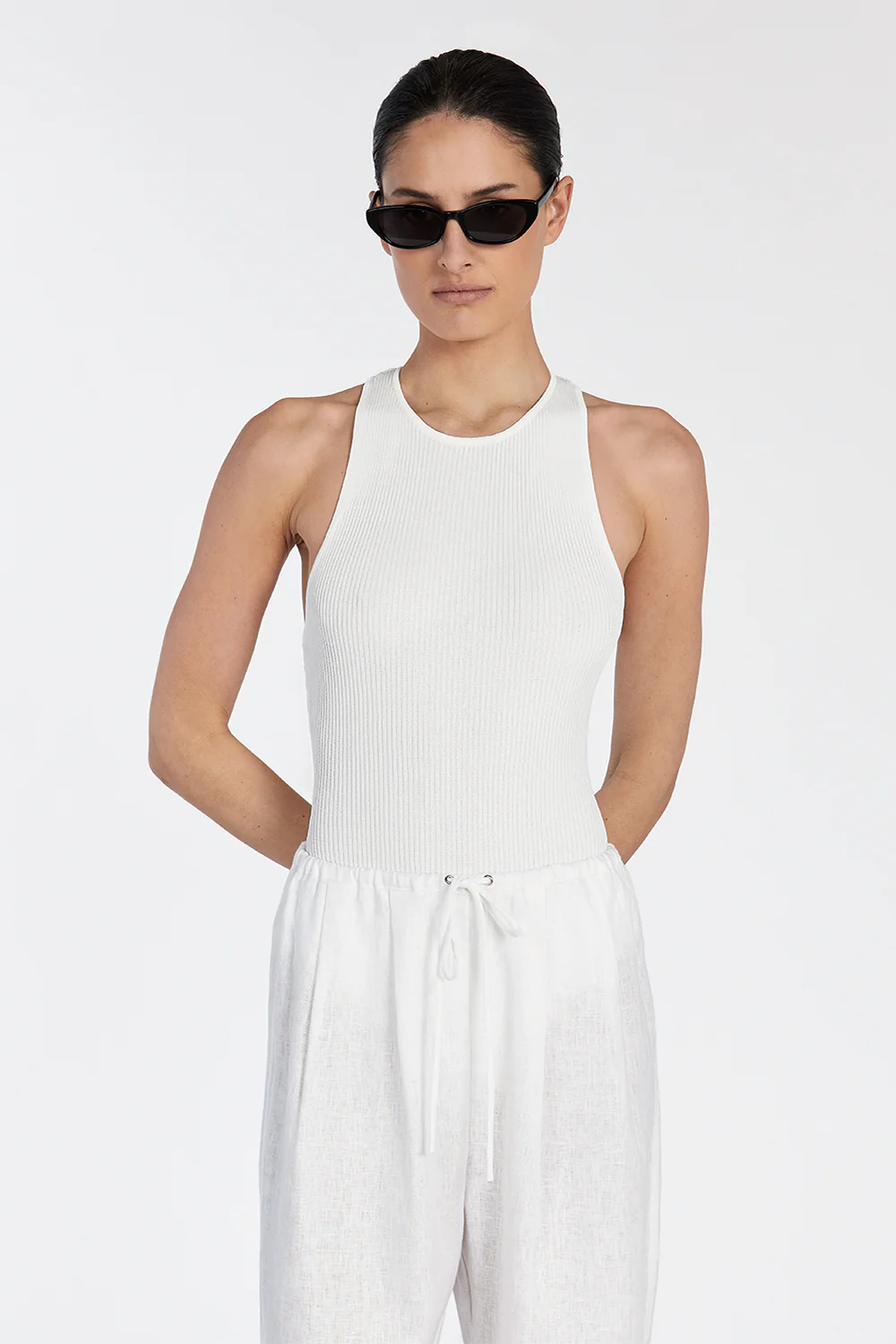 MARTHA OFF WHITE RACER BODYSUIT - Gamepaces