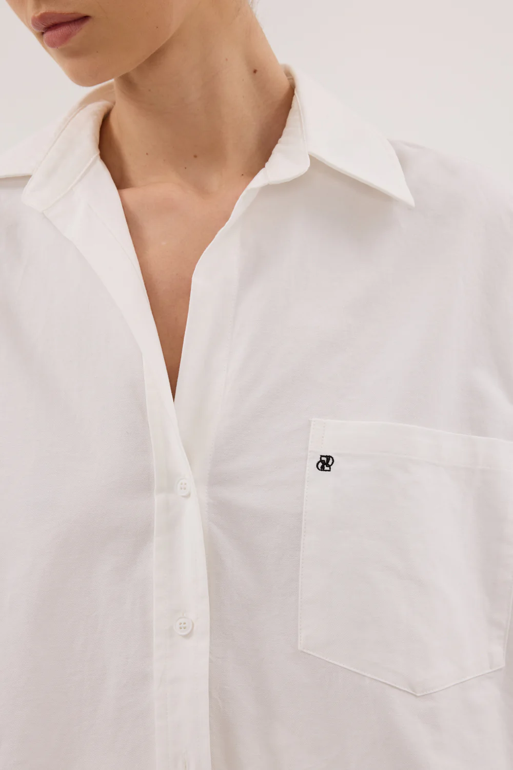 RHEA WHITE OVERSIZED COTTON SHIRT - Gamepaces