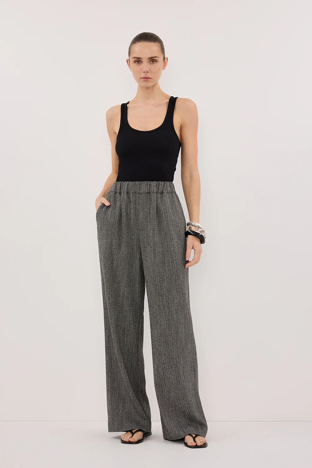 MANHATTAN CHARCOAL TWEED PANT - Gamepaces