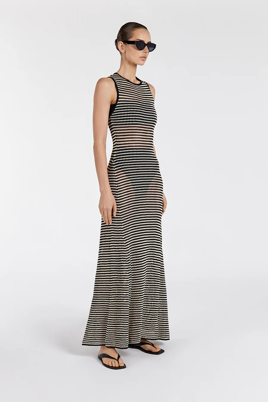 NATE BLACK SLEEVELESS MAXI DRESS - Gamepaces