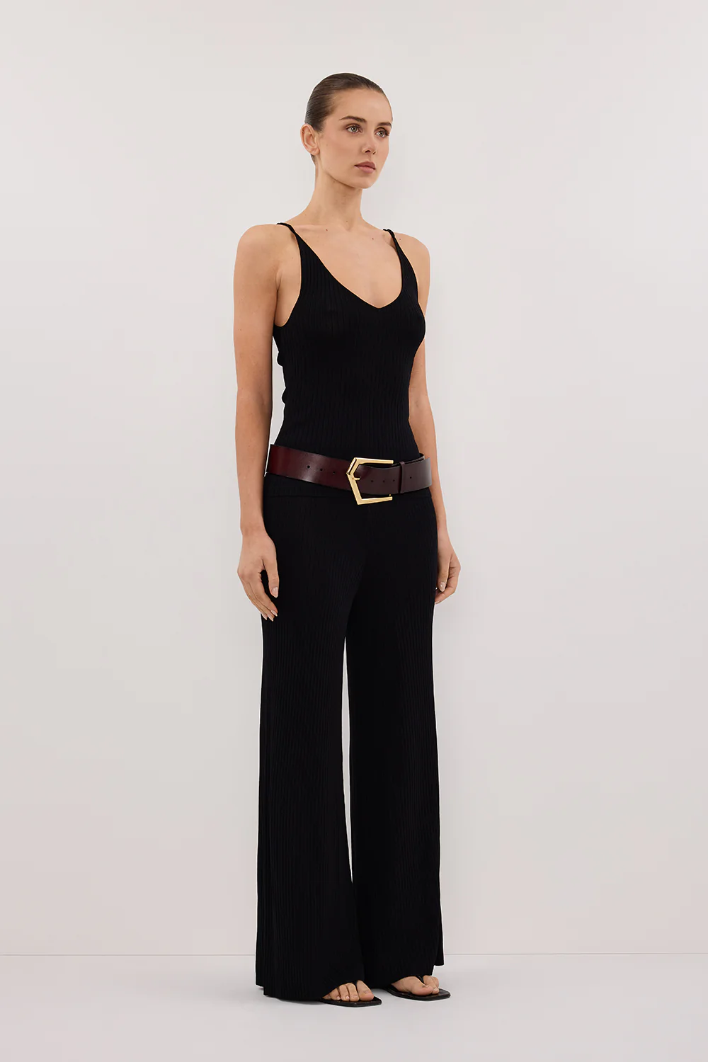 JOY BLACK TWIST KNIT TANK - Gamepaces