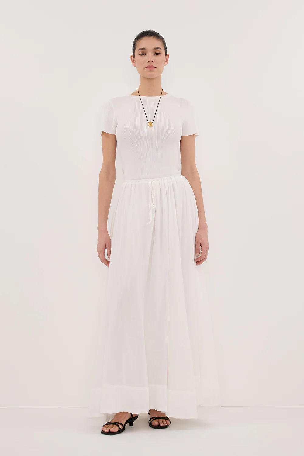 LAYNE WHITE RAMIE MAXI SKIRT - Gamepaces