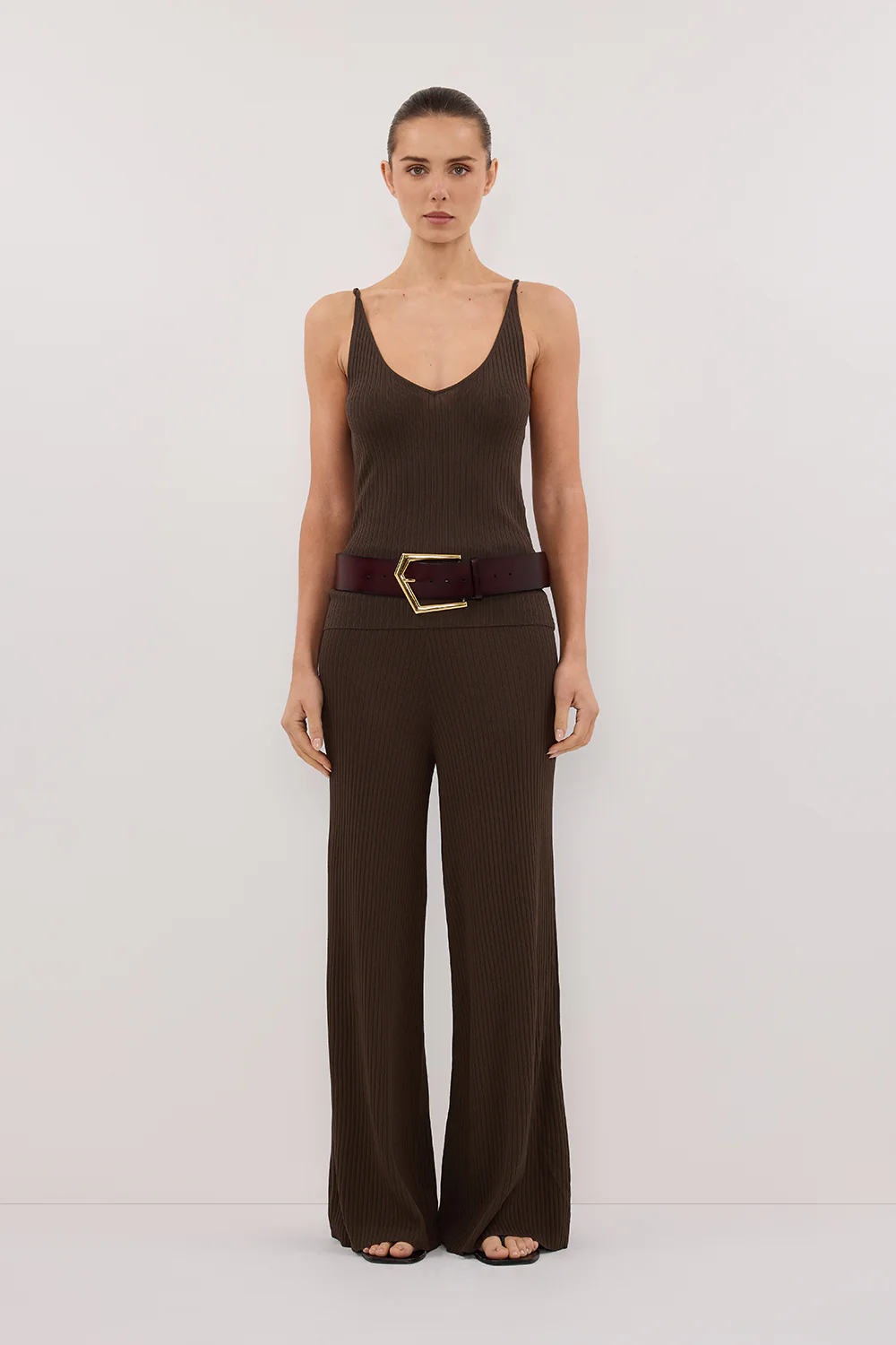 JOY DARK OLIVE TWIST KNIT TANK - Gamepaces