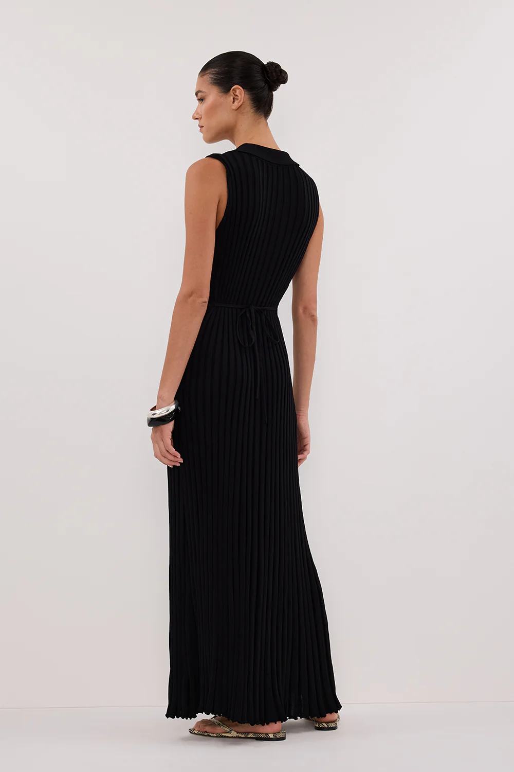 HAL BLACK SLEEVELESS KNIT MAXI DRESS - Gamepaces