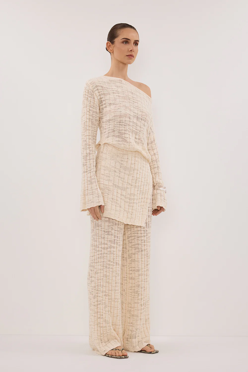 CIA NATURAL LONG SLEEVE KNIT TOP - Gamepaces