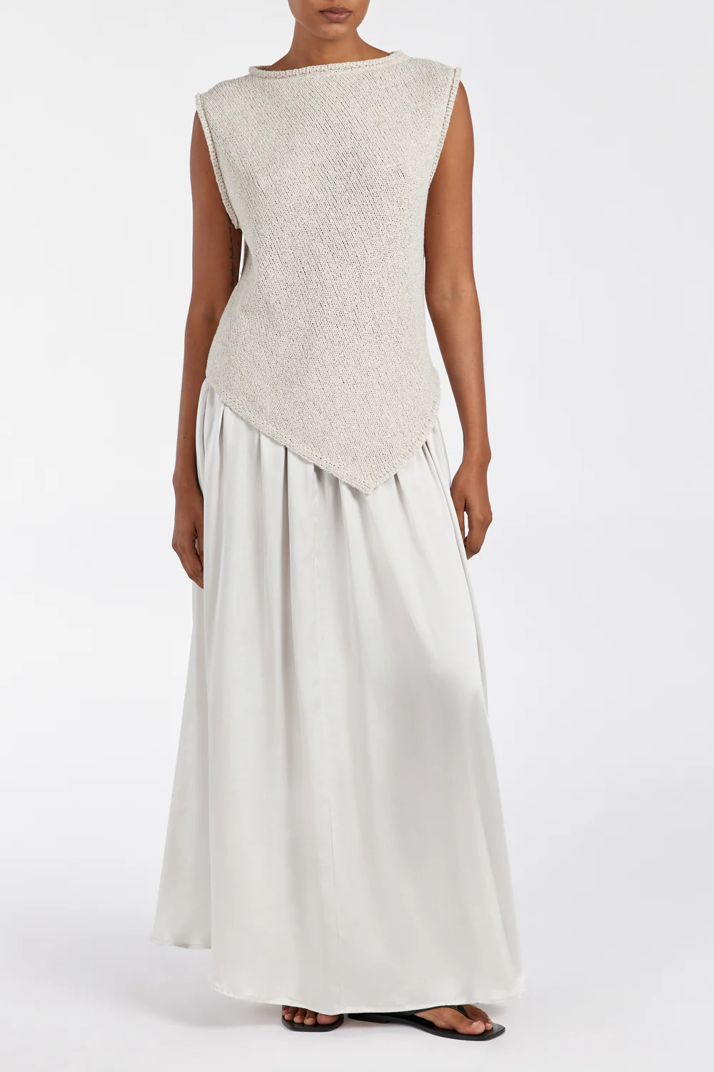 COLLINS CHALK SILK SKIRT - Gamepaces