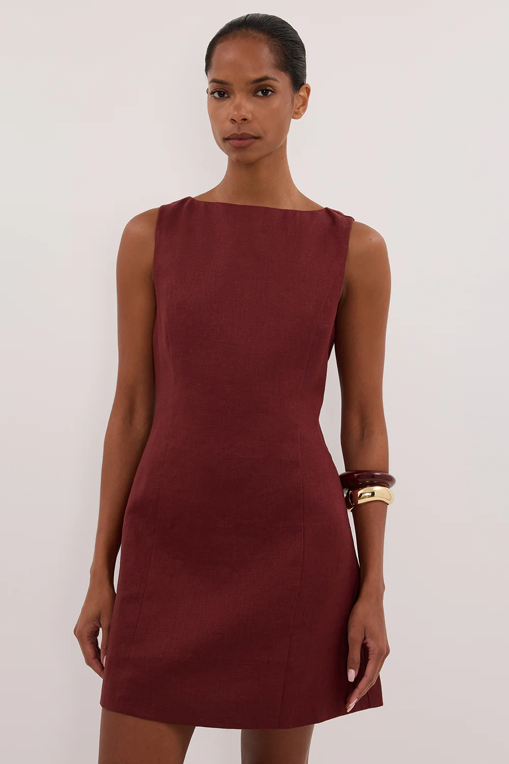 LACY SAHARA SLEEVELESS LINEN MINI DRESS - Gamepaces