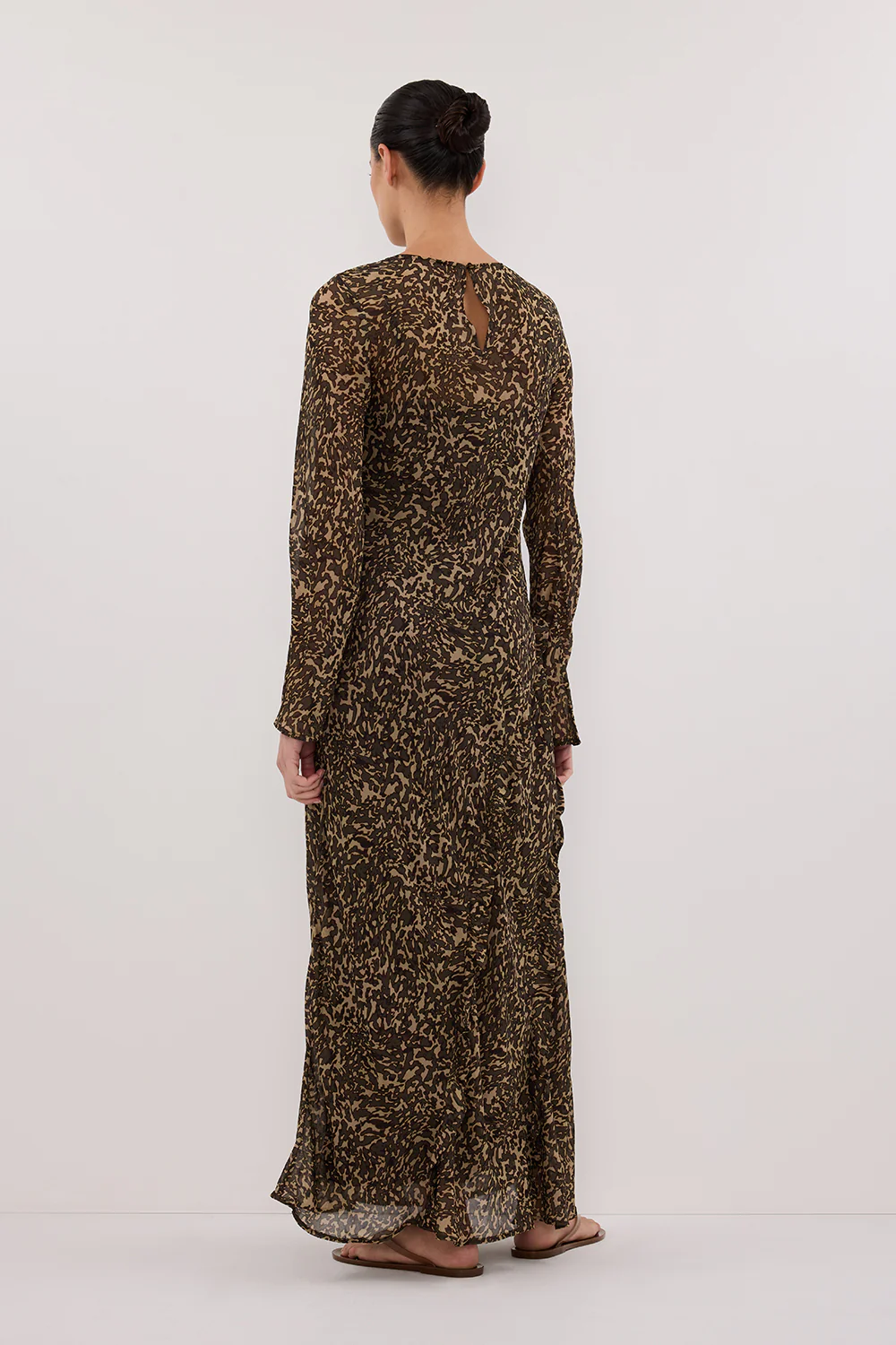 MARVILLA CHOC LONG SLEEVE MAXI DRESS - Gamepaces
