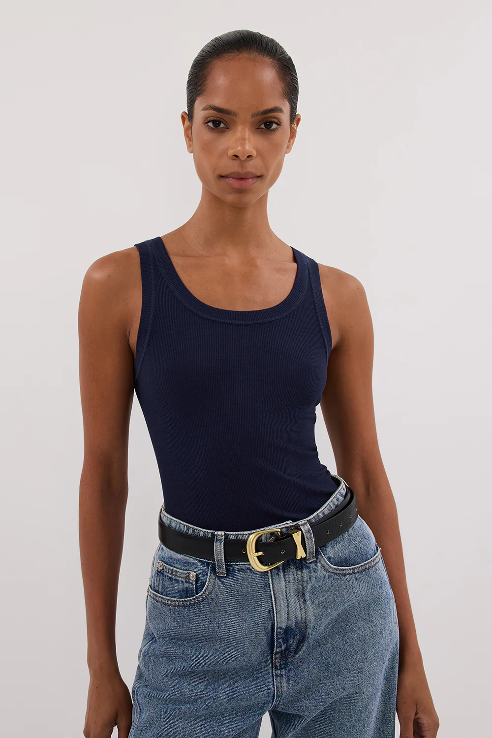 LEE NAVY KNIT TANK - Gamepaces