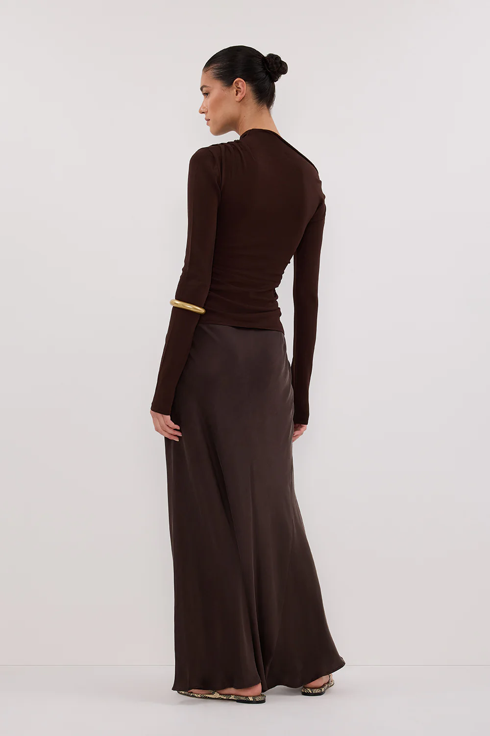 ARIEL CHOC LONG SLEEVE KNIT TOP - Gamepaces