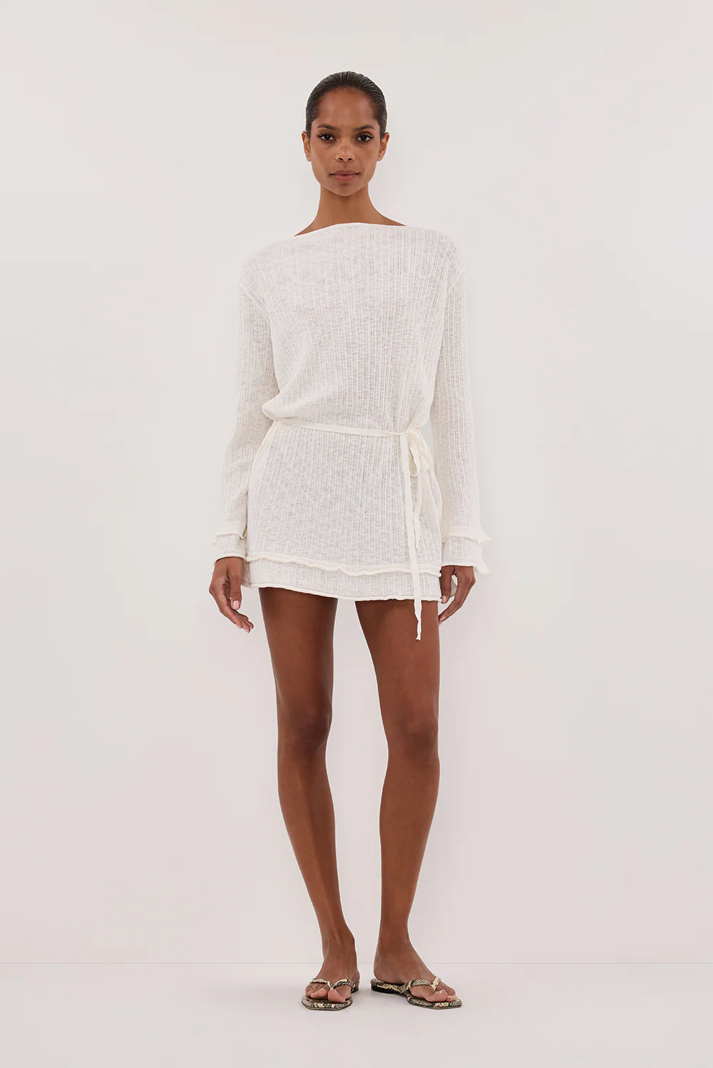 MAX IVORY KNIT MINI DRESS - Gamepaces