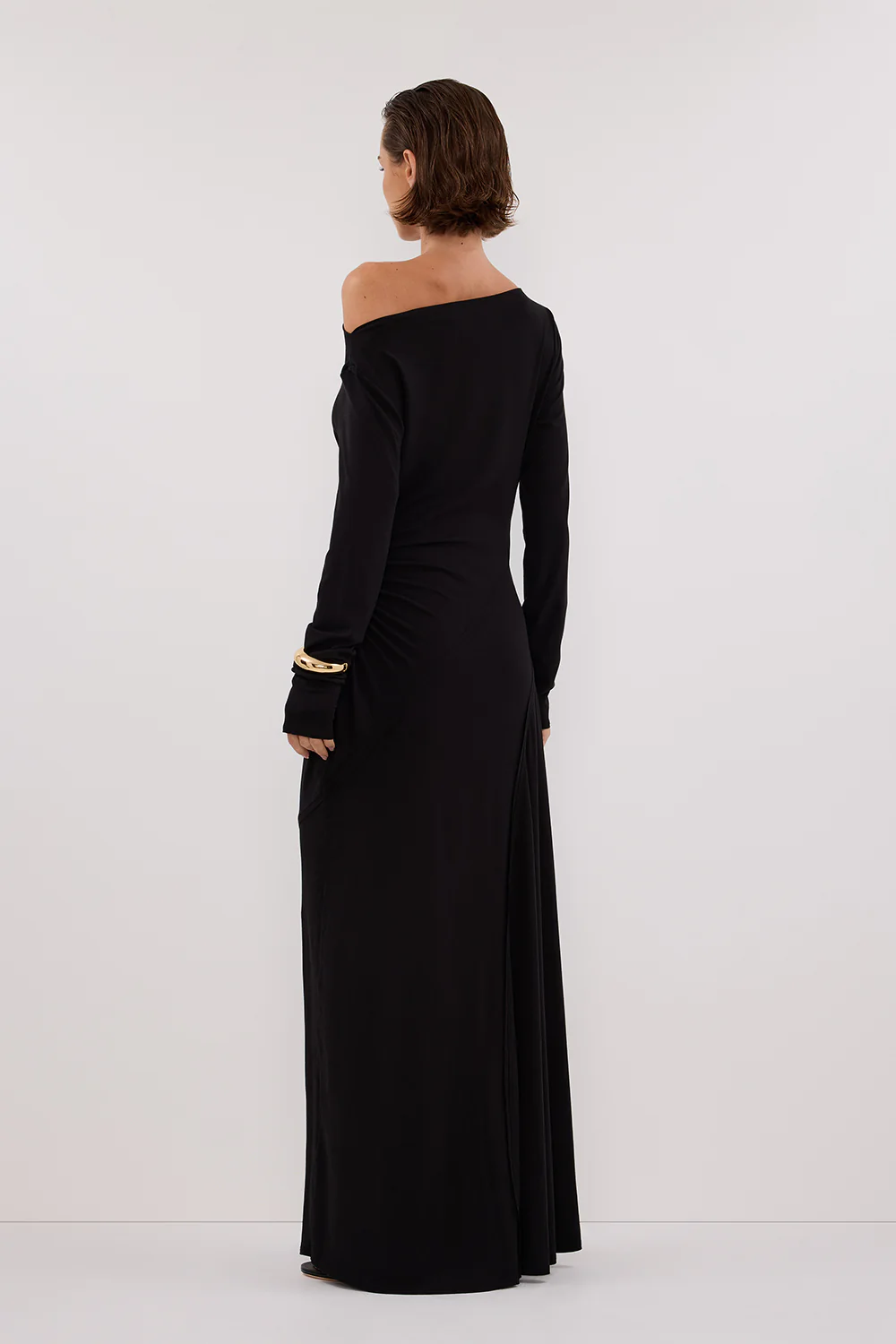 HADLEY BLACK LONG SLEEVE KNIT MAXI DRESS - Gamepaces