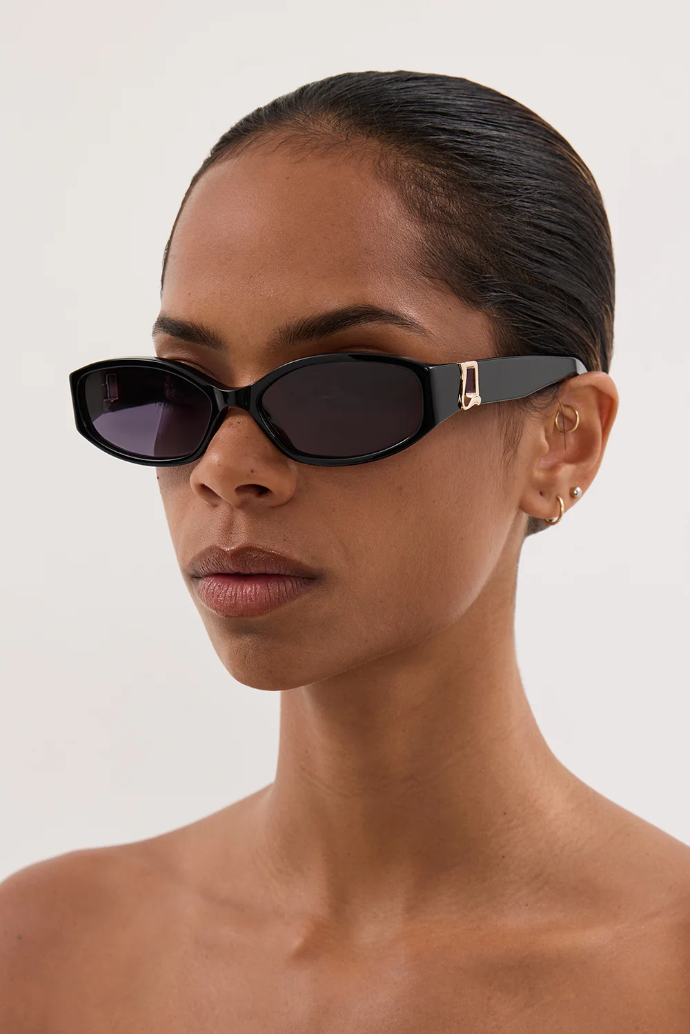 LUV LOU THE LOTTIE BLACK SUNGLASSES - Gamepaces