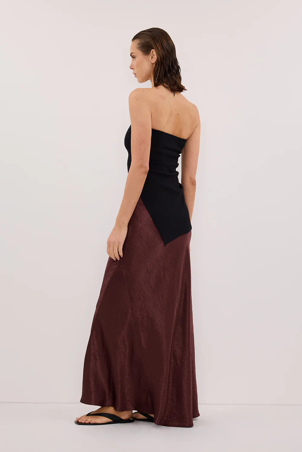 LUKE BLACK LONGLINE BANDEAU TOP - Gamepaces