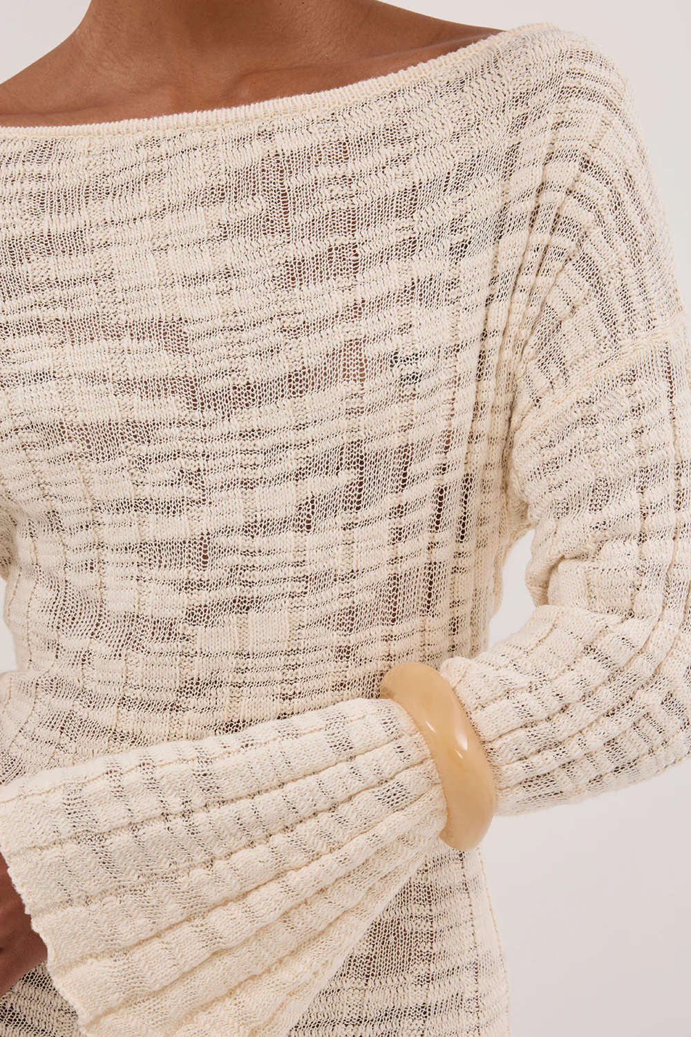 CIA NATURAL LONG SLEEVE MAXI DRESS - Gamepaces