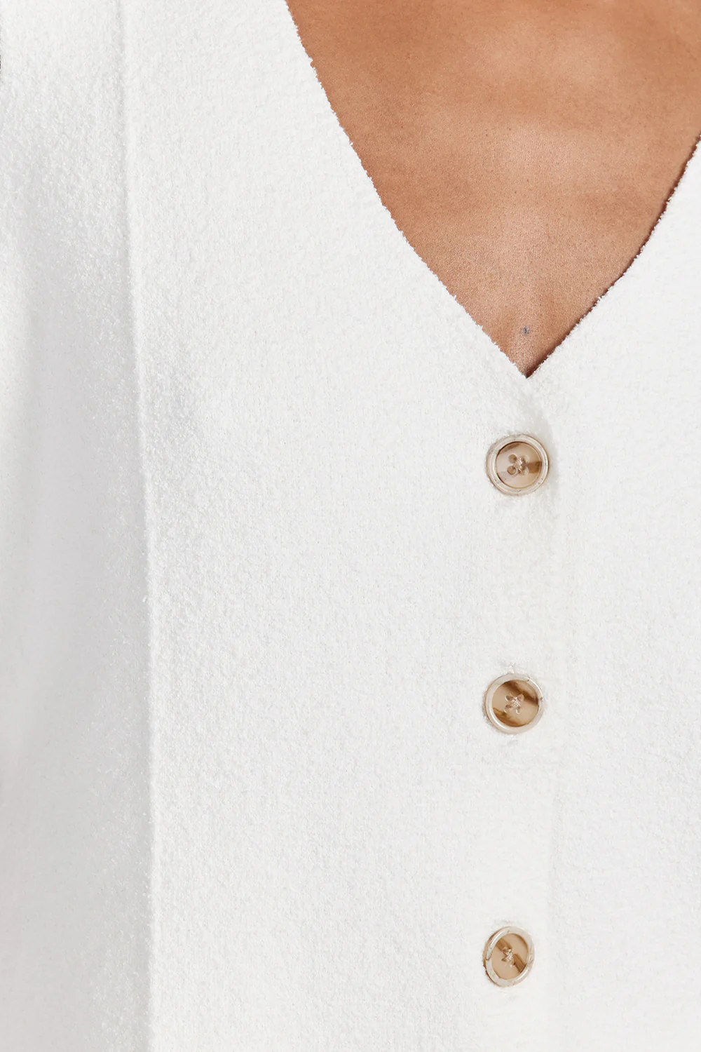 LISA OFF WHITE TAILORED KNIT VEST - Gamepaces