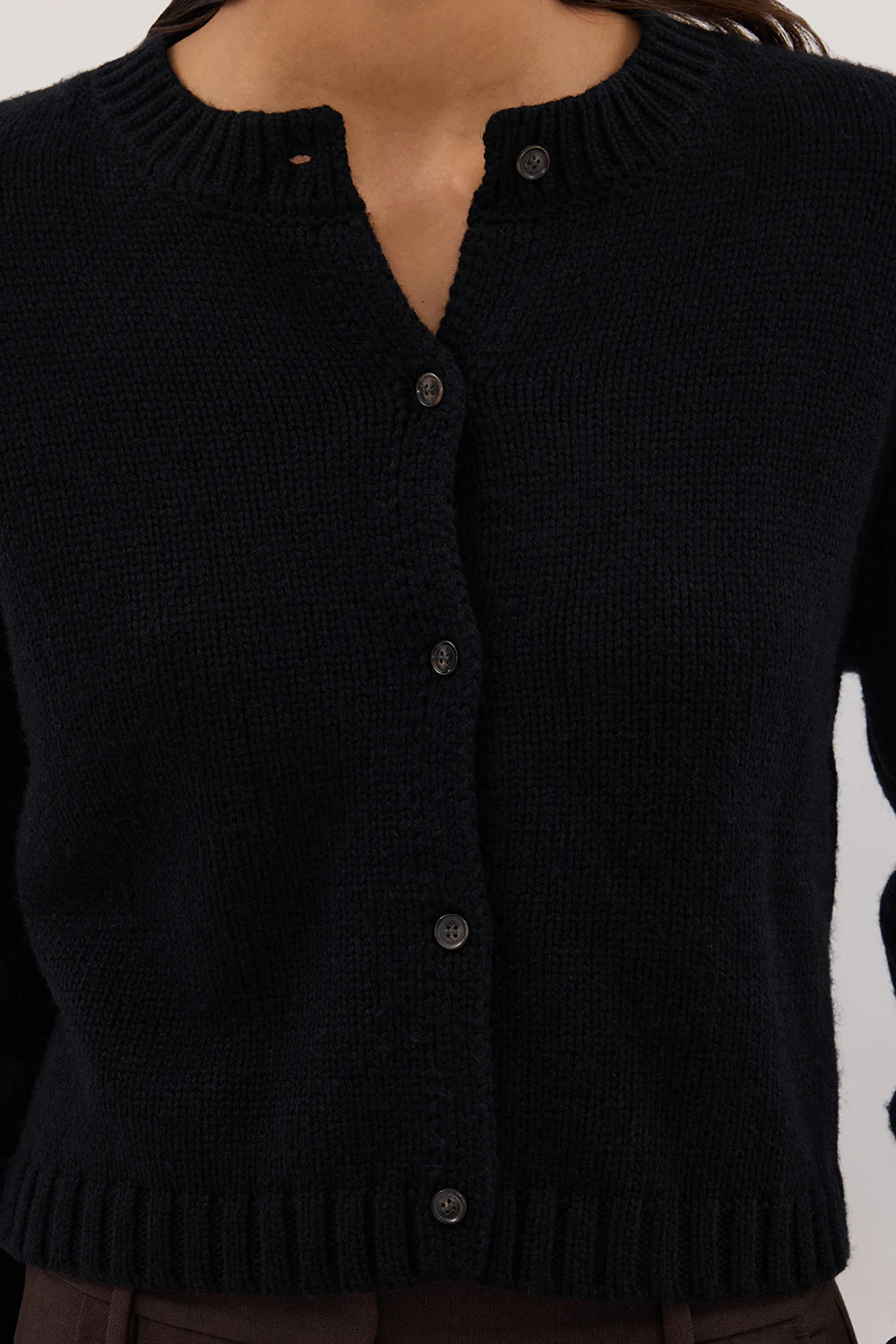 FOSTER BLACK KNIT CARDIGAN - Gamepaces