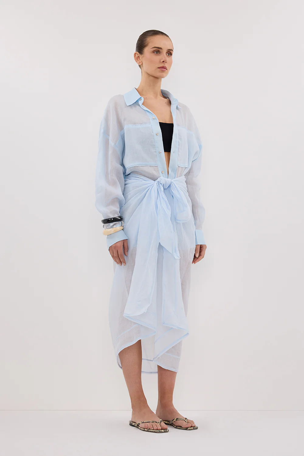 TROPEZ CORNFLOWER RAMIE SARONG - Gamepaces