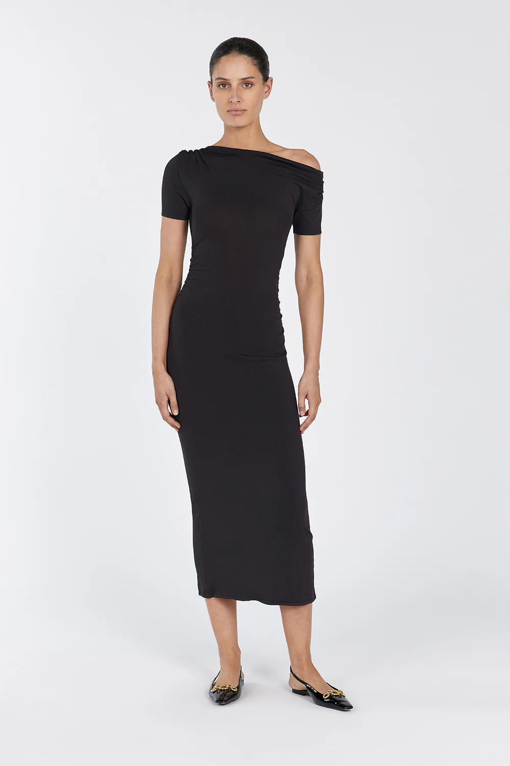 ENZO BITTER CHOC MIDI DRESS - Gamepaces