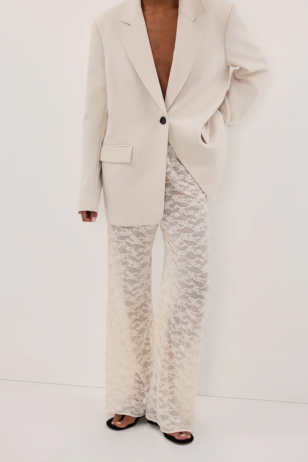 BELLE CREAM LACE PANT - Gamepaces