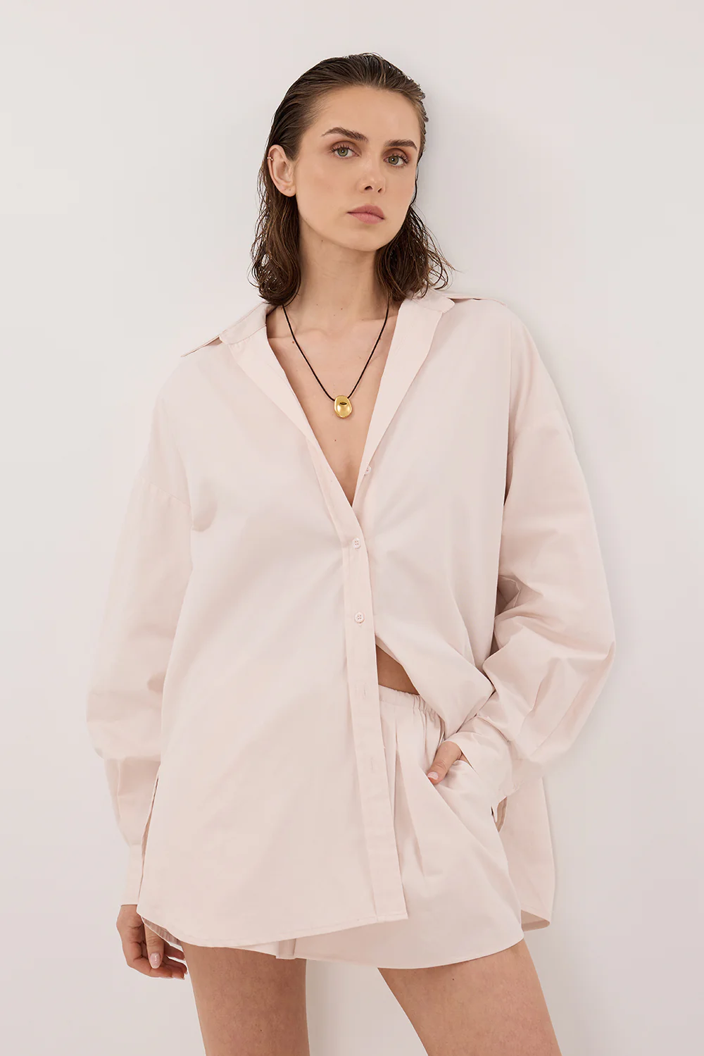 RAQUEL POWDER POPLIN SHORT - Gamepaces