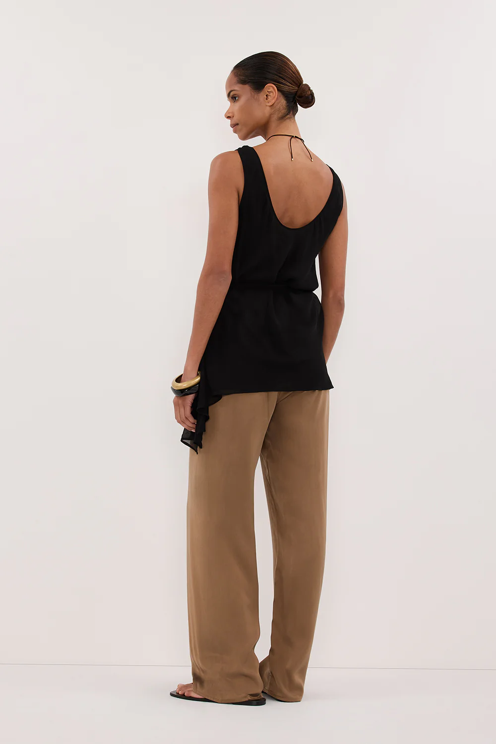 PERCY CHESTNUT SILK PANT - Gamepaces