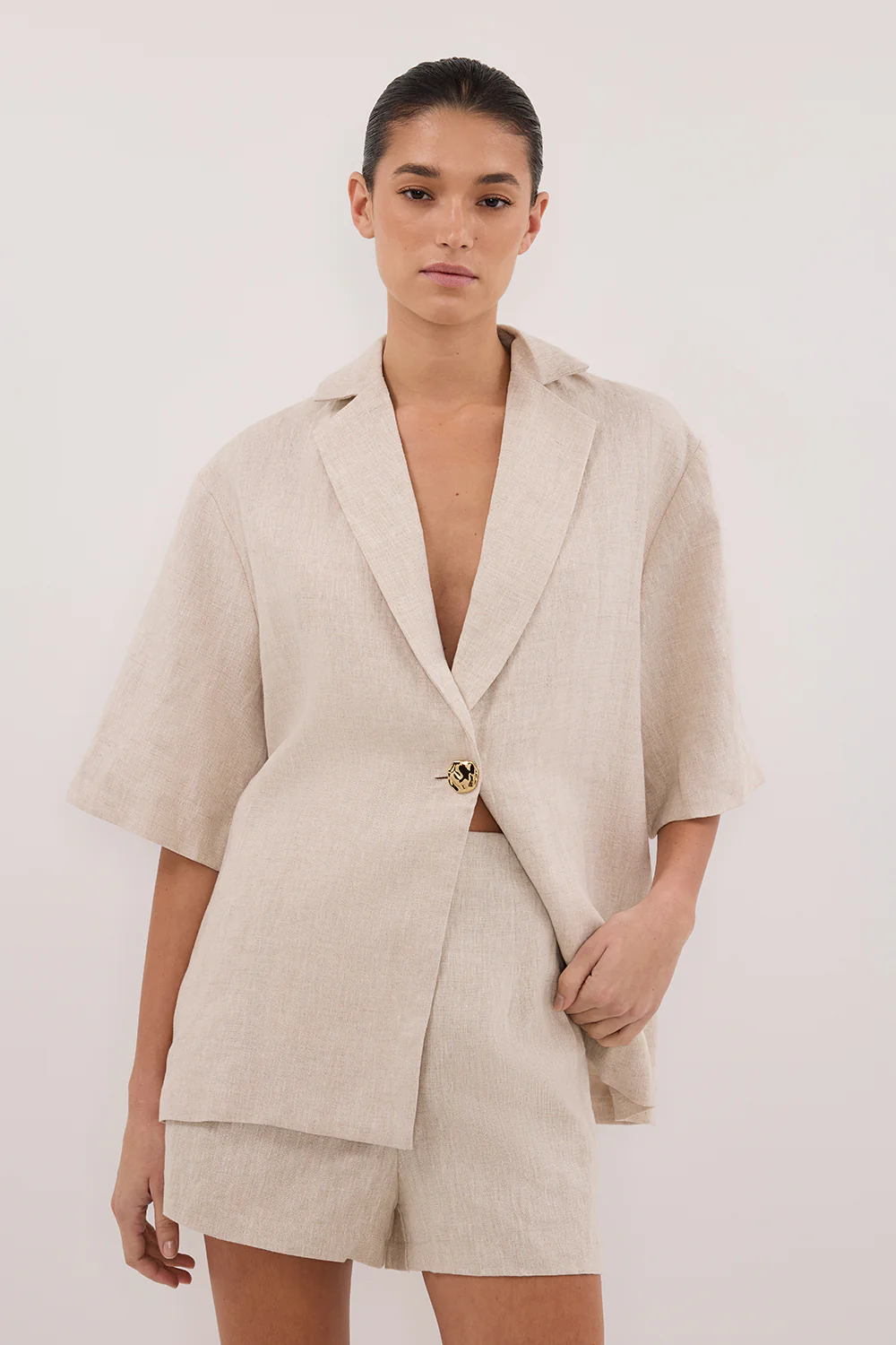 CORY NATURAL LINEN SHORT - Gamepaces