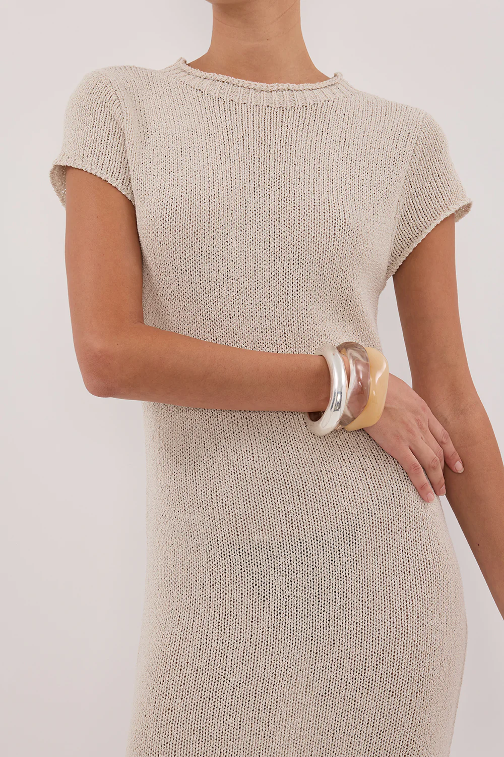 LEO CHALK KNIT MIDI DRESS - Gamepaces