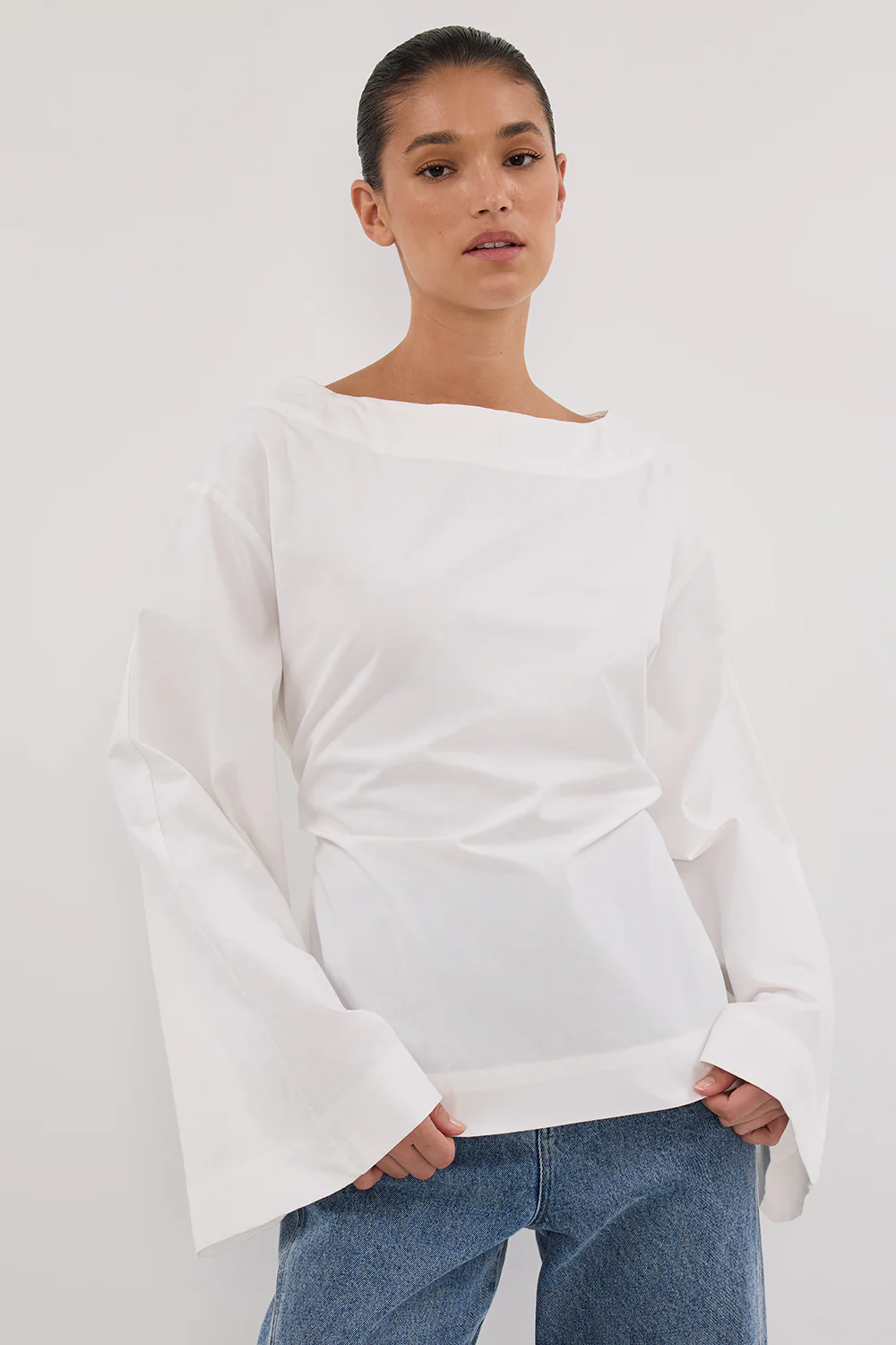 IVY WHITE LONG SLEEVE TOP - Gamepaces