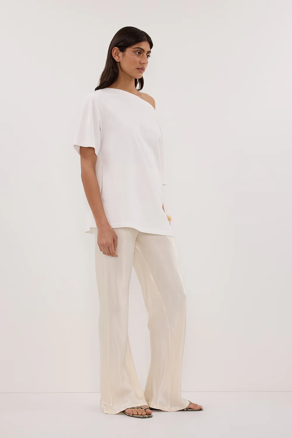 NIKKI CREAM SATIN BIAS PANT - Gamepaces